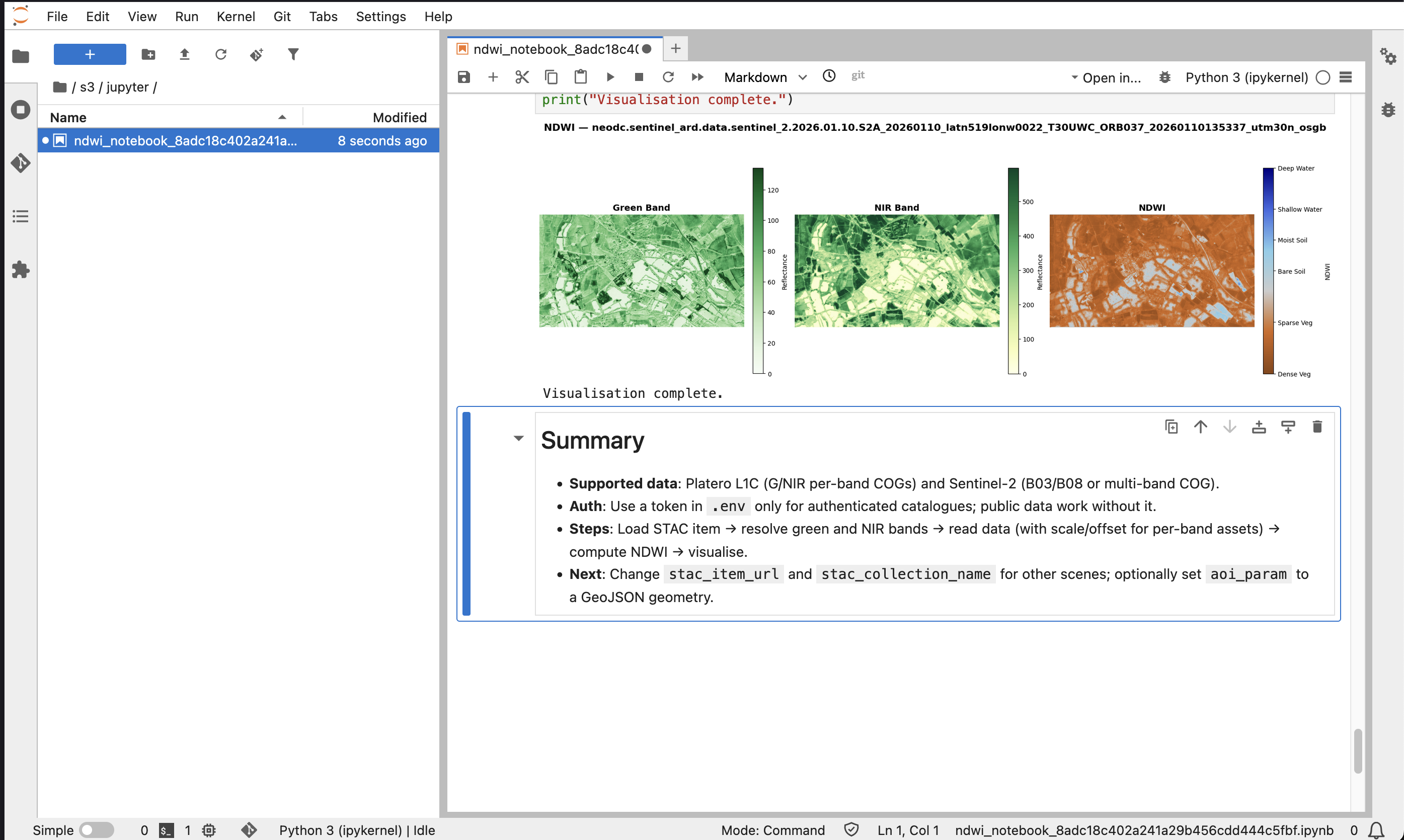 Example notebook result